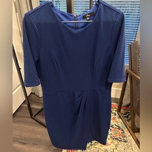 Lulu's Blue Pleated Sheath Dress